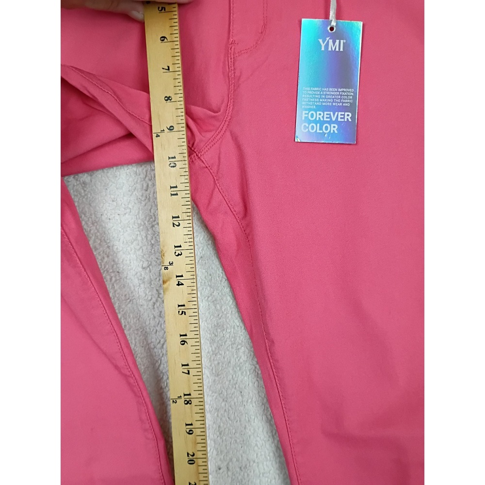 YMI Skinny Pants Women Size L 31X29 Shell Pink Forever Color Hyper Stretch - Picture 10 of 12